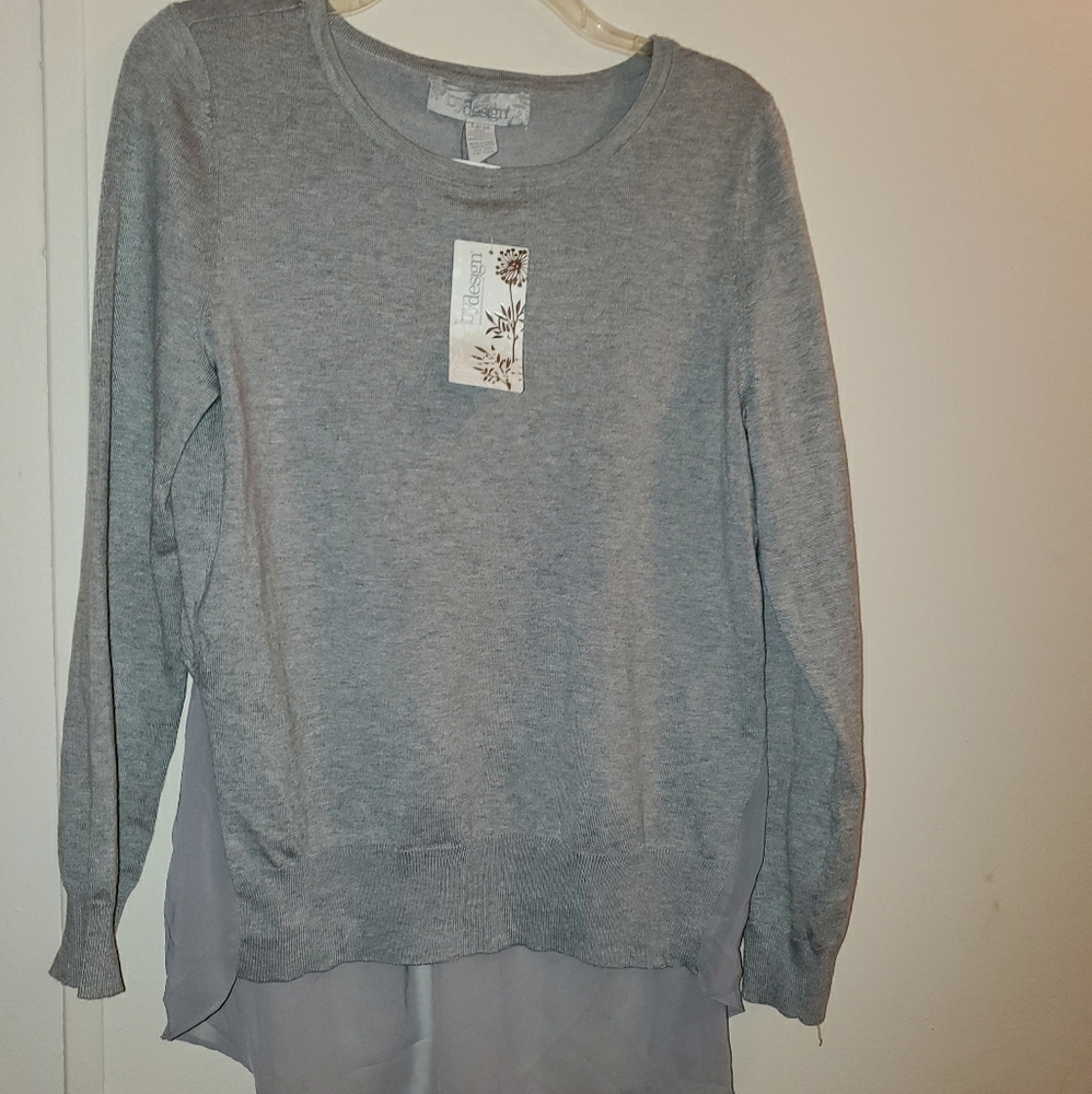 Woman grey Sweater Pull Over Size: L